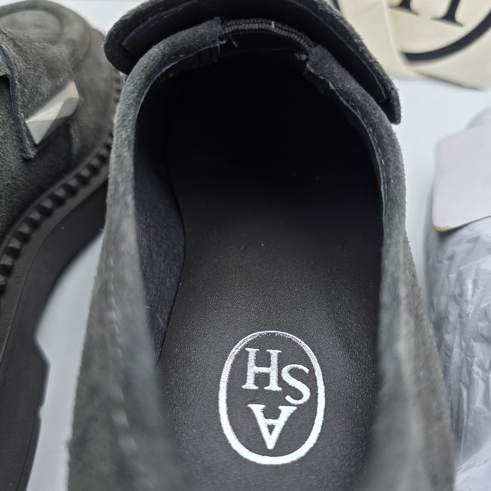 NIB Ash Medusa Suede Studded Platform Loafers, Bistro, EU 35/US 5, with dust bag - Picture 9 of 16